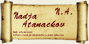 Nadja Atanackov vizit kartica